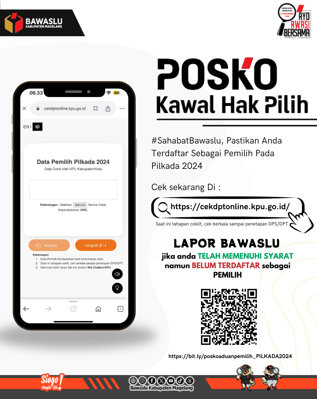 posko aduan Bawaslu Kabupaten Magelang